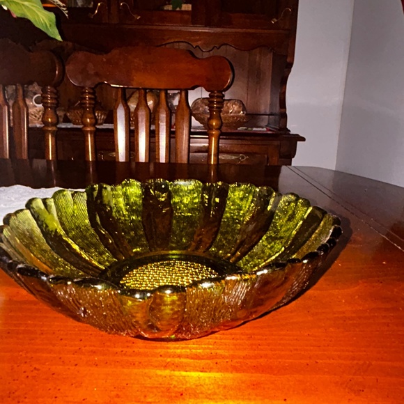 Antique Depression glass Lily bowl 1930’s - Picture 3 of 4